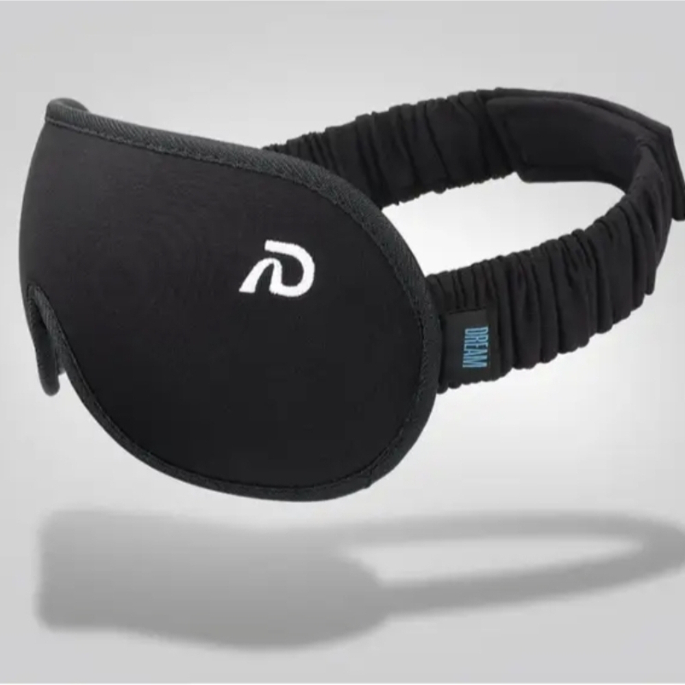 Black Sleep Mask with Logo